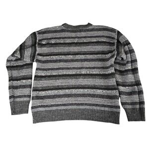 Vintage John Ashford Made in Italy‎ Striped Sweater Men's Large Wool Blend Gray